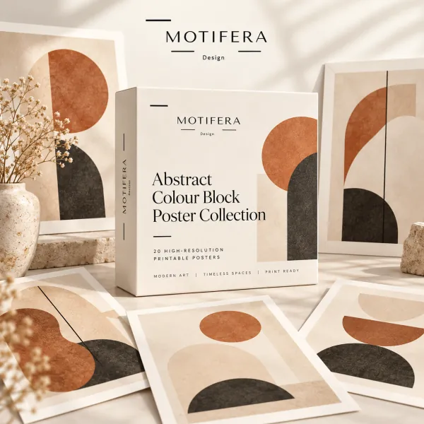Abstract Colour Block Poster Collection