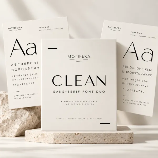 Clean Sans-Serif Font Duo